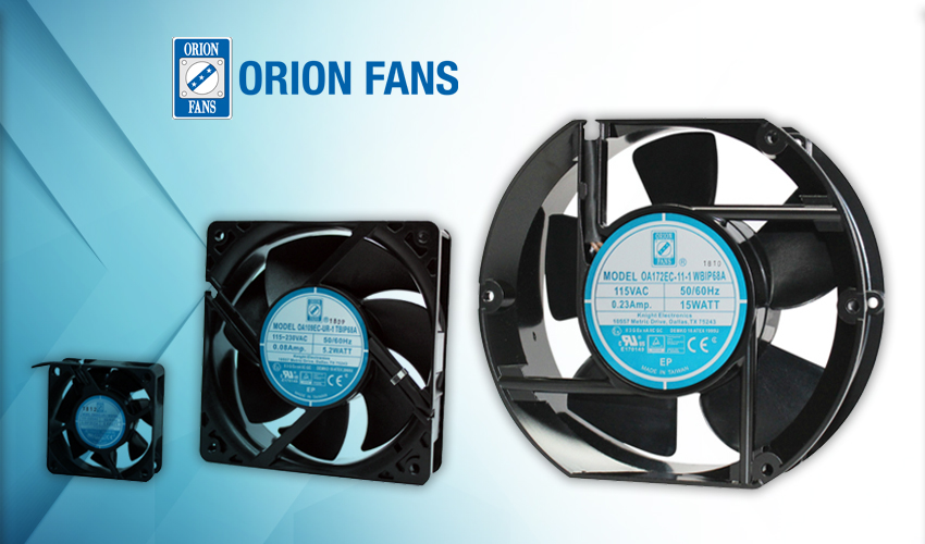 three different sized orion fans